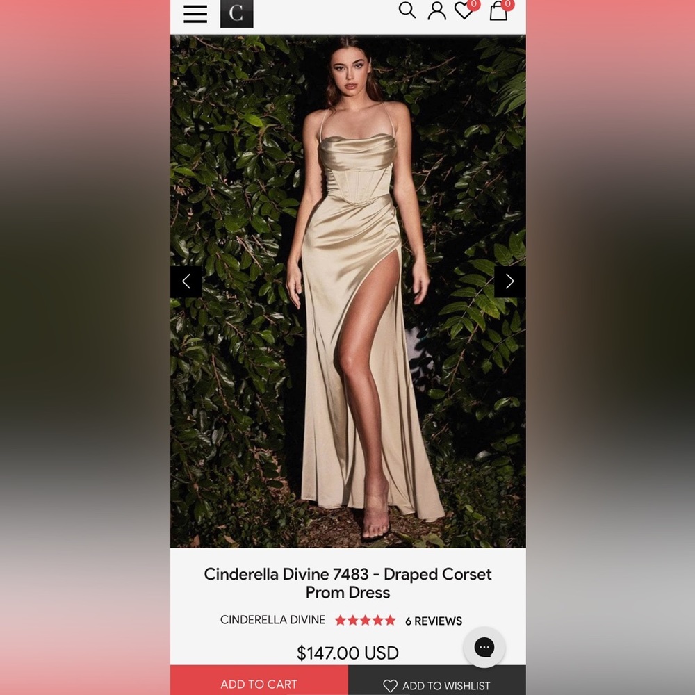 Cinderella Divine - Draped Corset
Prom Dress